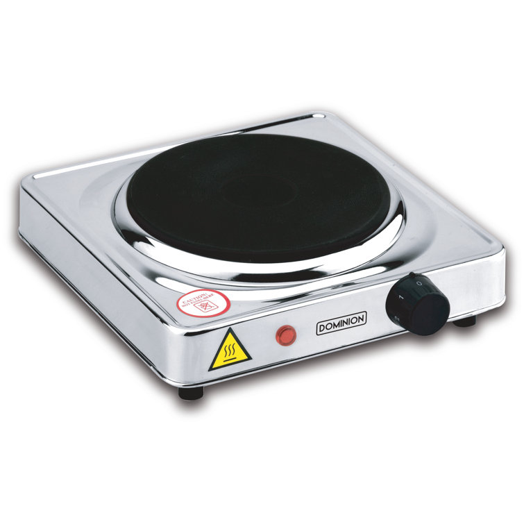 Dominion Single Flat Burner/ Hot Plate 1000 Watt, Stainless Steel